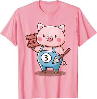Three Little Pigs Pig 3 Costume Girls Boys Adults T-Shirt