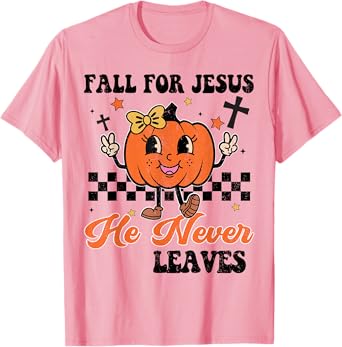 Christian Halloween Fall For Jesus Never Leaves Girl Toddler T-Shirt