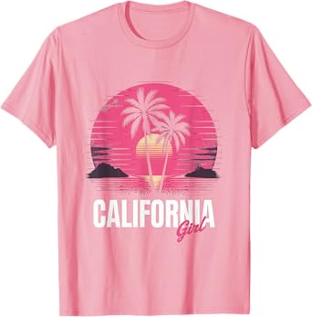 The Original California Girl Cute Pink Girly California T-Shirt