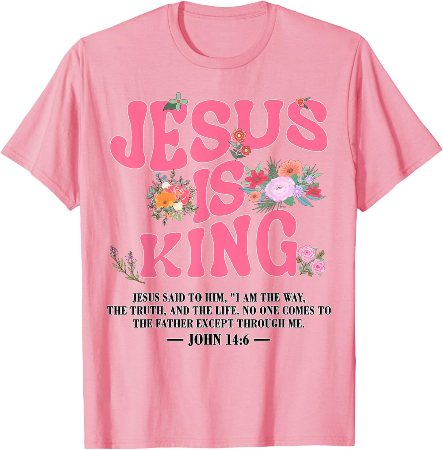 Girl Jesus Is King Pink Christian Toddler God Sister Mom Kid T-Shirt