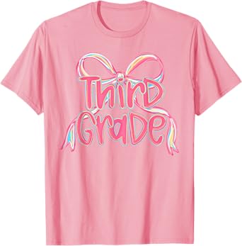 Preppy Third Grade Back To School 3rd Grade Teachers Girls T-Shirt