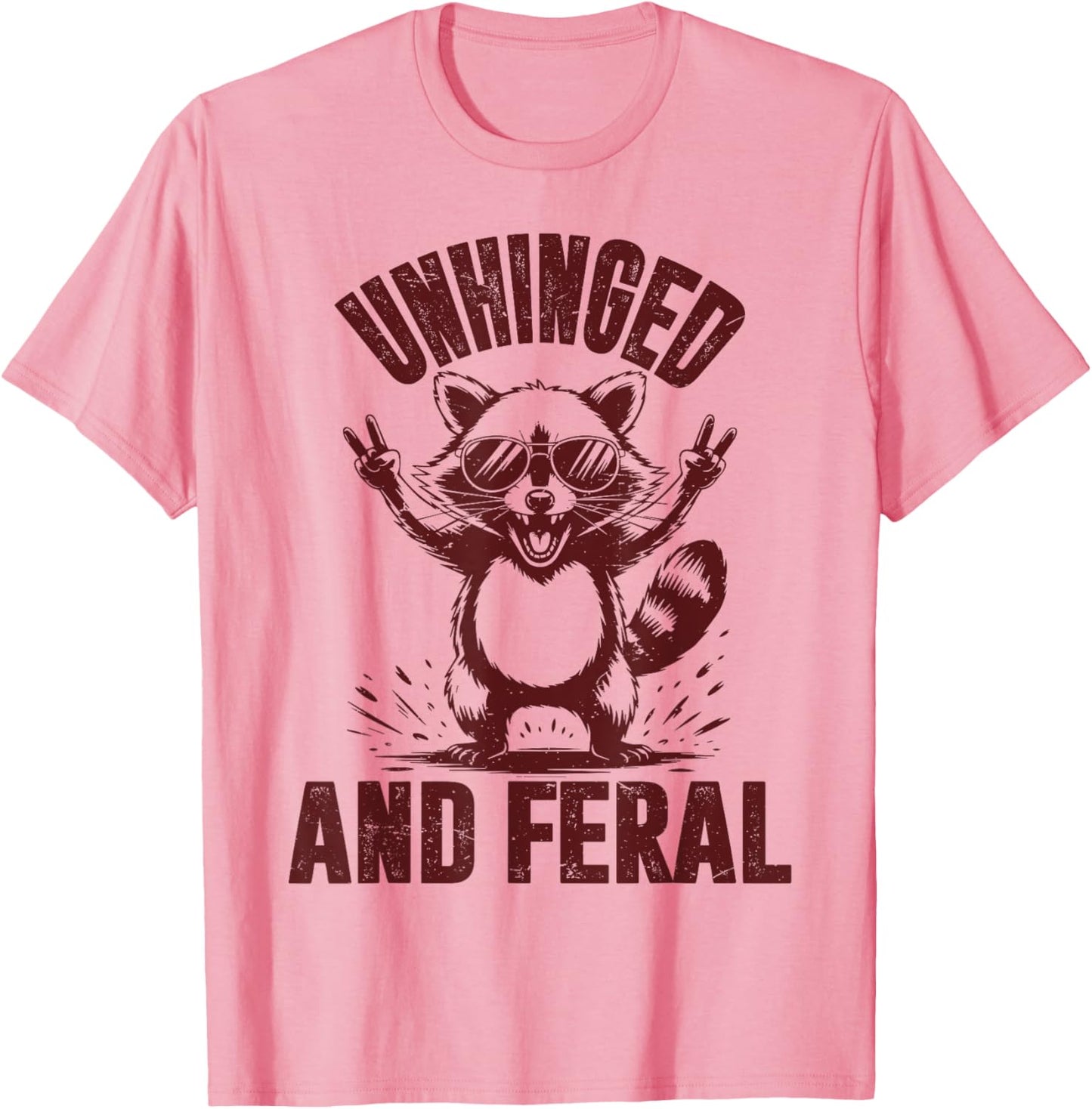 Toddler Unhinged And Feral Raccoon Girl Funny Trash-Panda T-Shirt