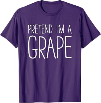Pretend I'm A Grape Shirt Adult Kids Men Women Costume T-Shirt