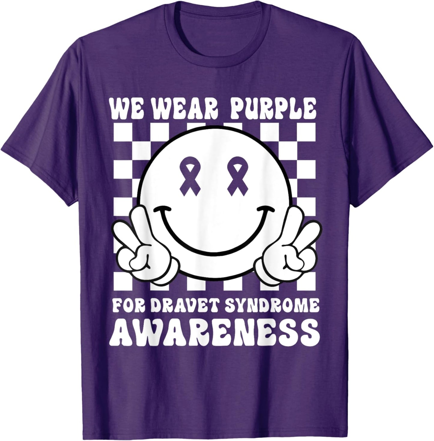 In June We Wear Purple Smile Face Dravet Syndrome Awareness T-Shirt
