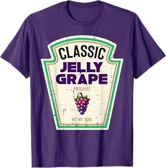 Halloween Jelly Grape Funny Food Group Costume Men Women Kid T-Shirt