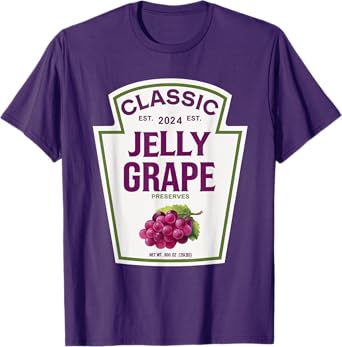 Jelly Grape Halloween 2024 Costume Group Condiments Gifts T-Shirt
