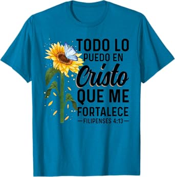Camisetas Cristianas En Espanol Frase Biblia Filipenses 14 3 T-Shirt