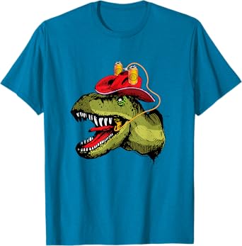 Drinking Beer Chug Hat T-Rex Dinosaur Funny Country Party T-Shirt