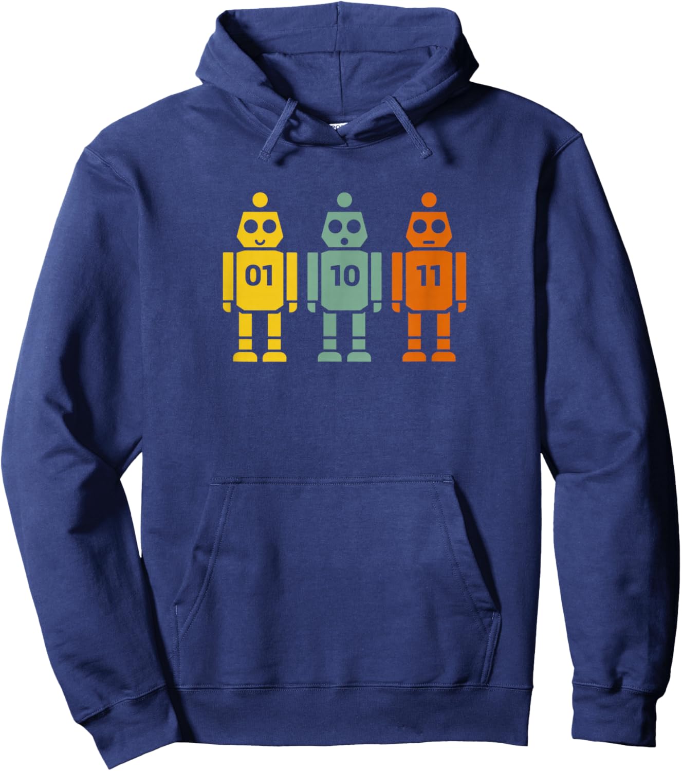 01 10 11 Robot T-Shirt - Hoodie | Navy