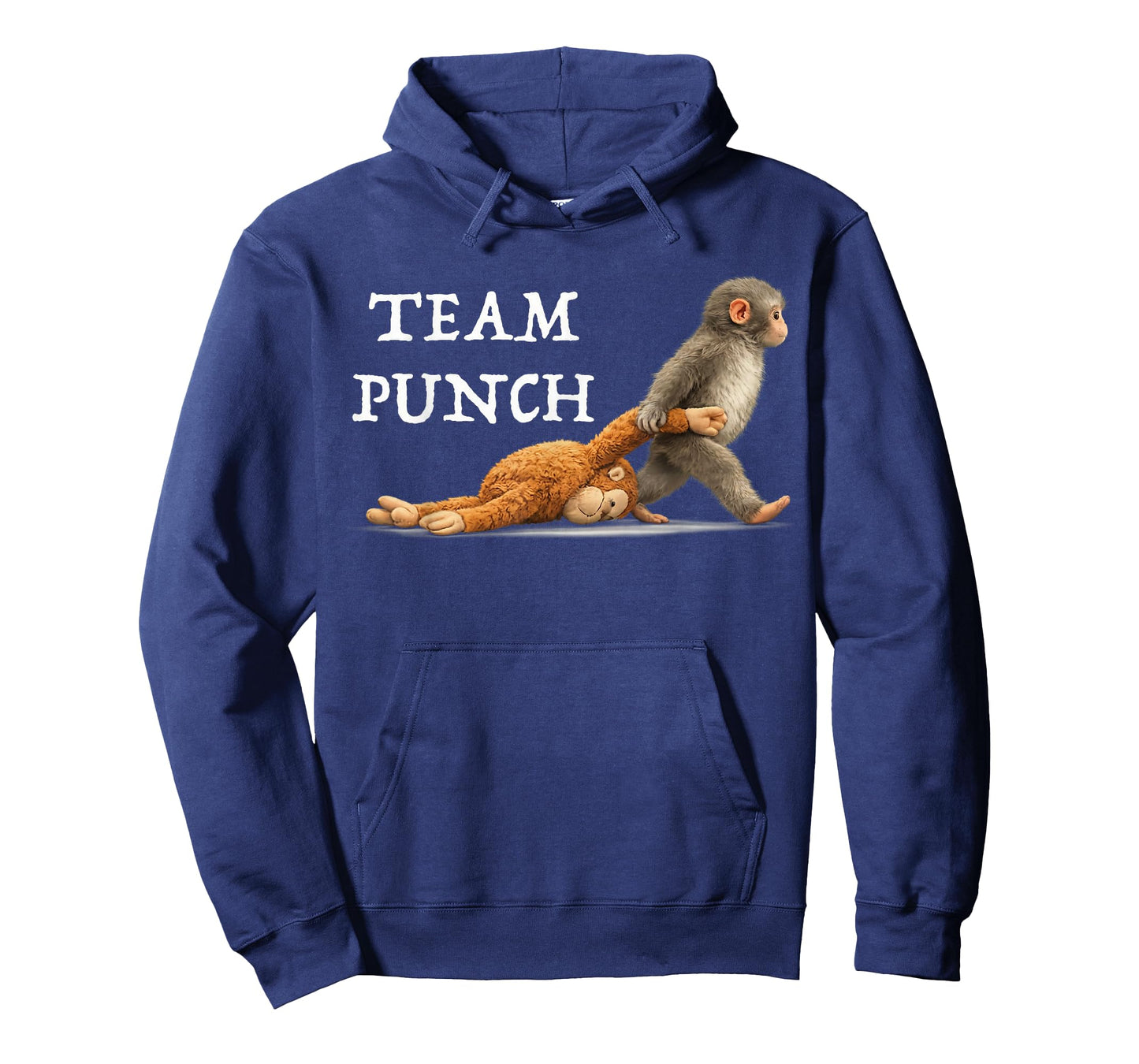 Men Women Kids Cute Monkey Punch T-Shirt - Hoodie | Navy