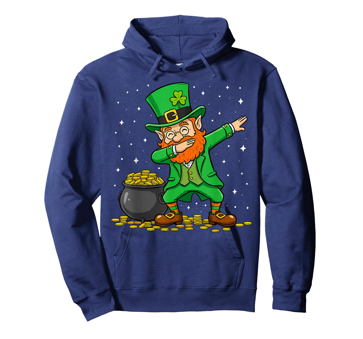 Dabbing Leprechaun Dab Dance St Patricks Day Men Women Boys T-Shirt - Hoodie | Navy