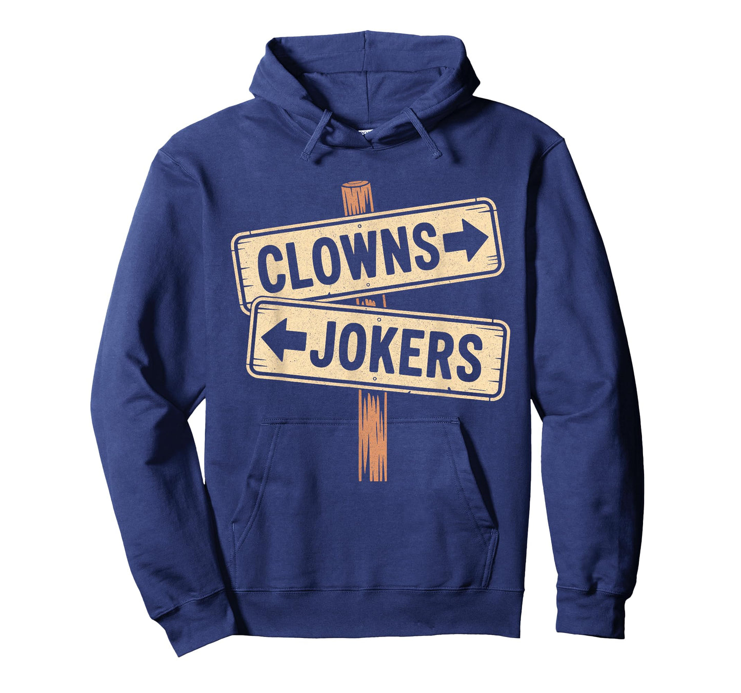 Vintage Direction Clowns to The Left Jokers to The Right T-Shirt - Hoodie | Navy