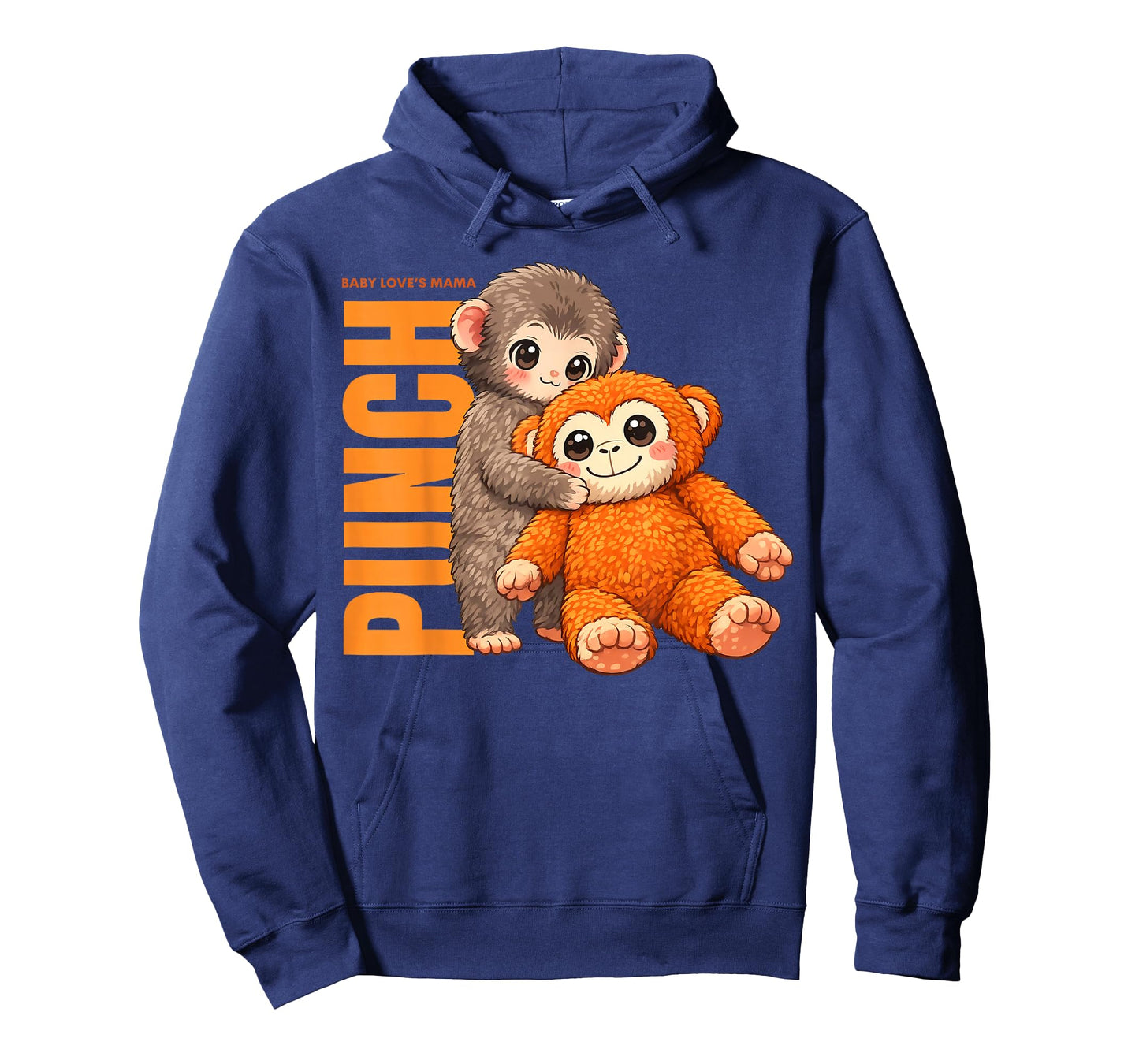 Cute Baby's Love Mama Punch Monkey T-Shirt - Hoodie | Navy