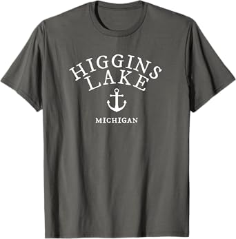 Higgins Lake Shirt, Michigan Lake Town T-Shirt