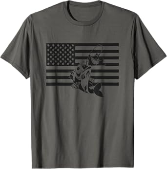 American Flag Fishing Apparel - Fishing T-Shirt