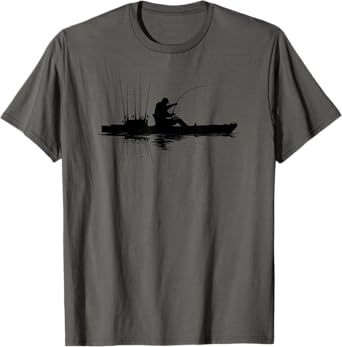 Kayak Fishing Graphic Fisherman Angling Kayaking Angler T-Shirt