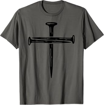 Jesus Christ Three Nails Cross Faith Over Fear Christian God T-Shirt