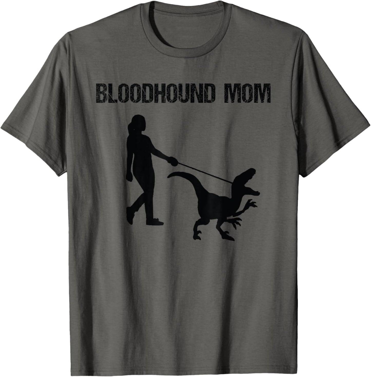 funny Bloodhound Dog mom Dinosaur T-Shirt