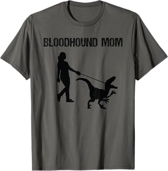 funny Bloodhound Dog mom Dinosaur Men Women Girls Kids T-Shirt