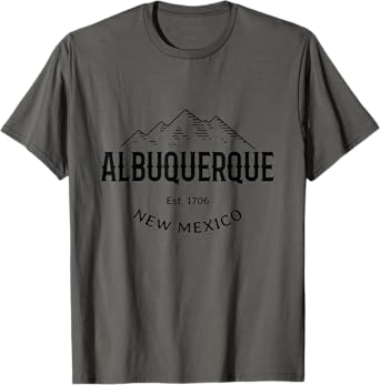 Original Albuquerque New Mexico Mountains Graphic Design T-Shirt