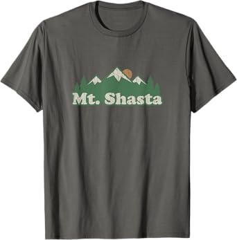 Mt. Shasta California CA T Shirt Vintage Hiking Mountains T-Shirt