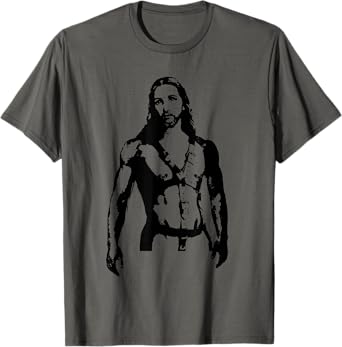 Sexy Jesus In BDSM Harness Gay Pride T-Shirt