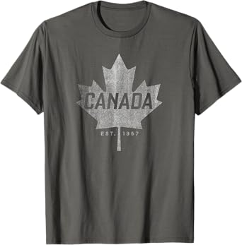 Canada Maple Leaf T-Shirt - Canada Est. 1867 Vintage Sport T-Shirt