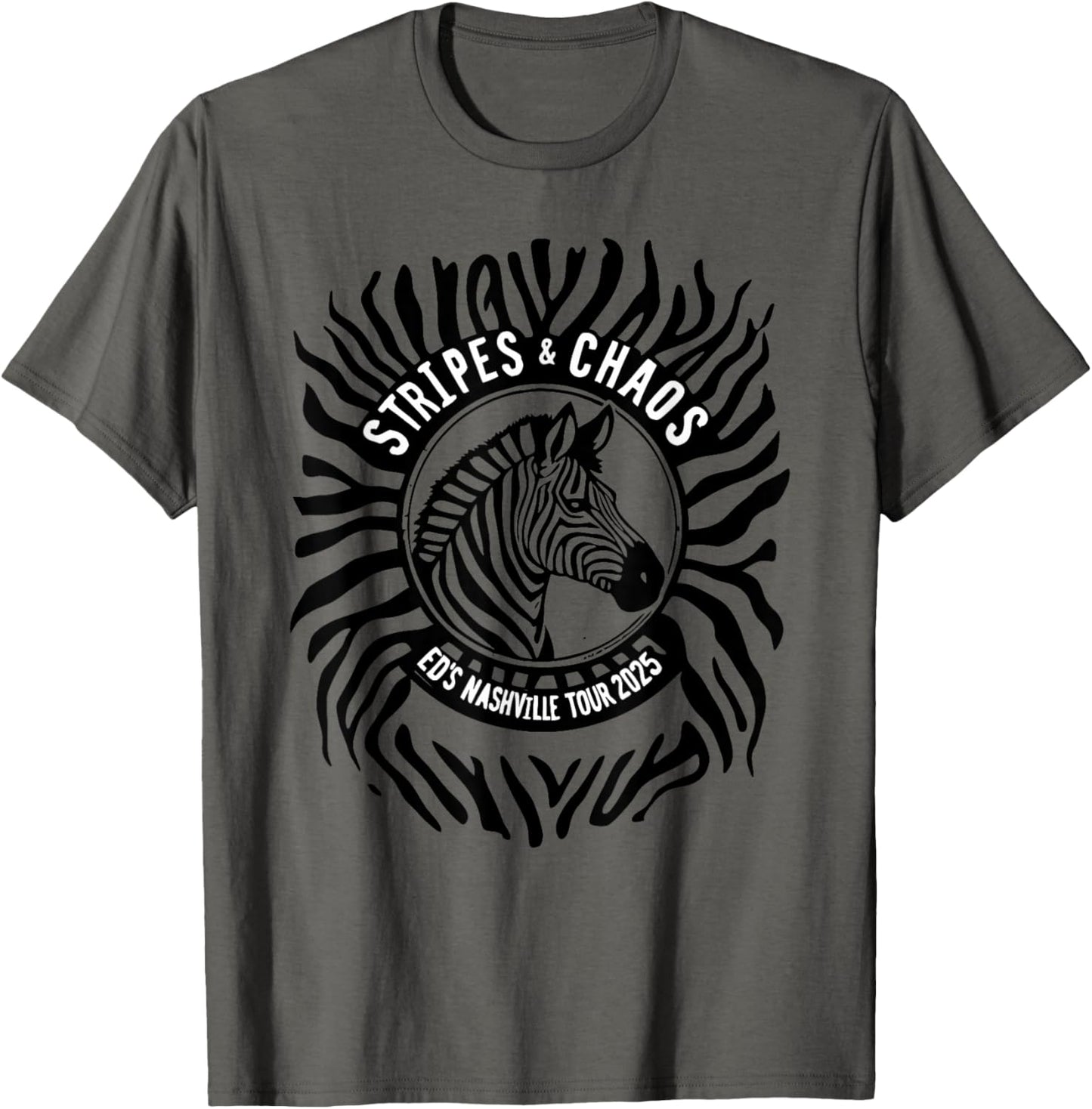 Stripes and Chaos Great Ed's Nashville Tour Zebra Trip Lover T-Shirt