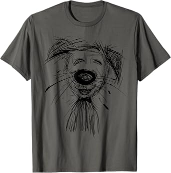 Dog Abstract Art Portrait Drawing Whimsical Dog Lover Gift T-Shirt