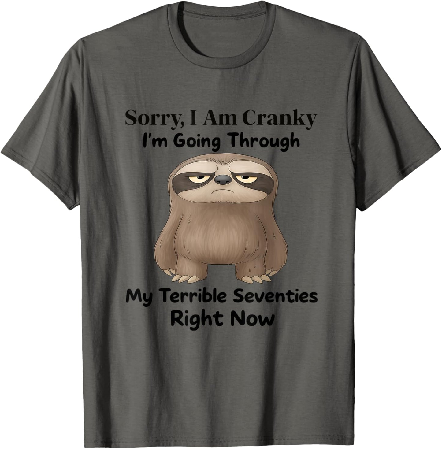 Sorry I am cranky in Going Through My Terrible Seventies T-Shirt