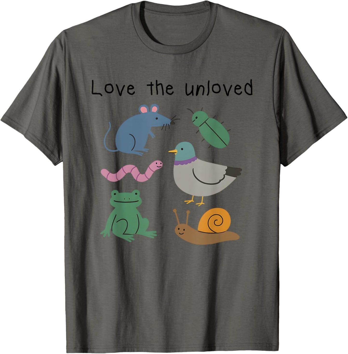 Love The Unloved, Funny Animal Meme, Pigeon Rat Frog Meme T-shirt