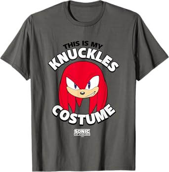 Sonic The Hedgehog Halloween This Is My Knuckles Costume T-Shirt