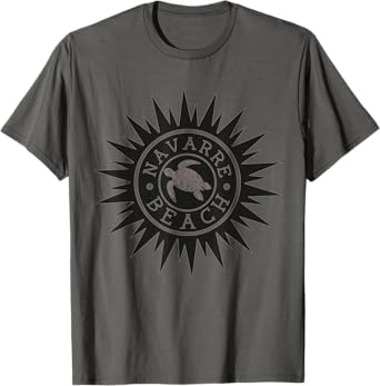 Navarre Beach Florida Sea Turtle Sun Diving Surfer Souvenir T-Shirt