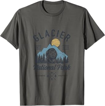Glacier National Park Novelty Road Trip Montana T-Shirt T-Shirt