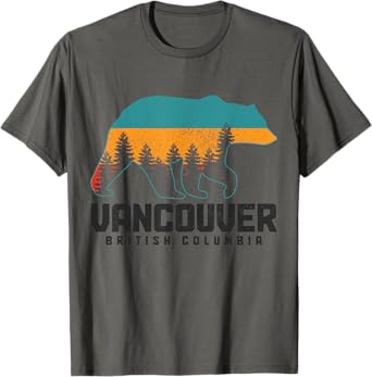 Vancouver BC British Columbia Bear Grizzly Outdoor Vintage T-Shirt