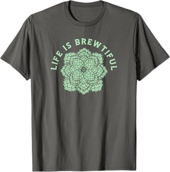 Life is Brewtiful - The Hops Mandala Kaleidoscope Beer Fan T-Shirt