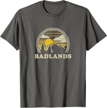 Badlands South Dakota SD T Shirt Vintage Hiking Mountains T-Shirt