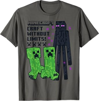 Minecraft Enderman And Creepers Craft Without Limits T-Shirt