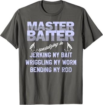 Master Baiter Shirt Funny Fishermans Skills List