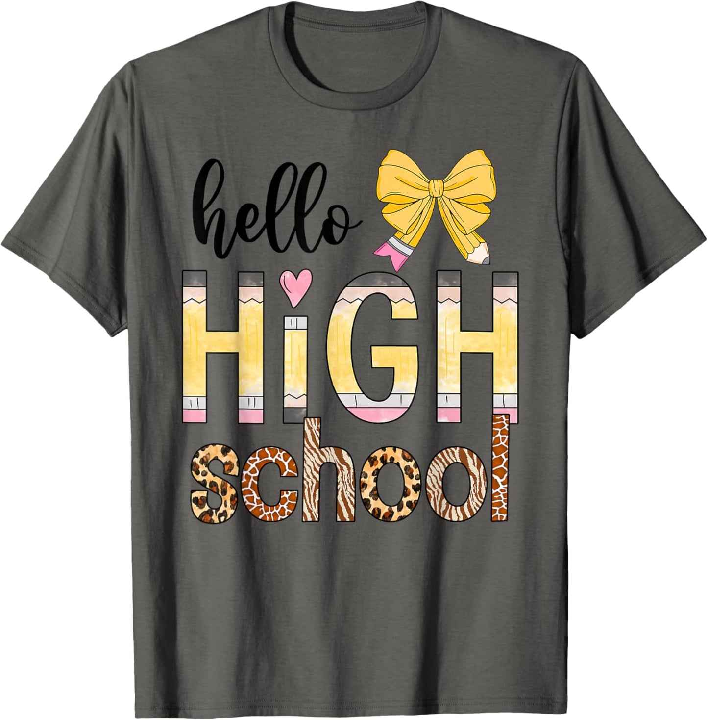 Cute Hello High School Animal Print Teacher Back To School T-shirt by TeeBrew