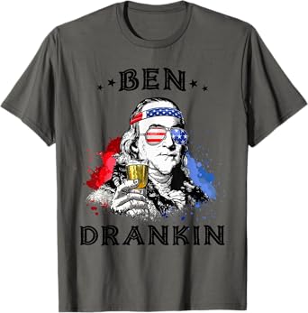 ben drankin 4th of july USA flag for Men Women gift T-Shirt