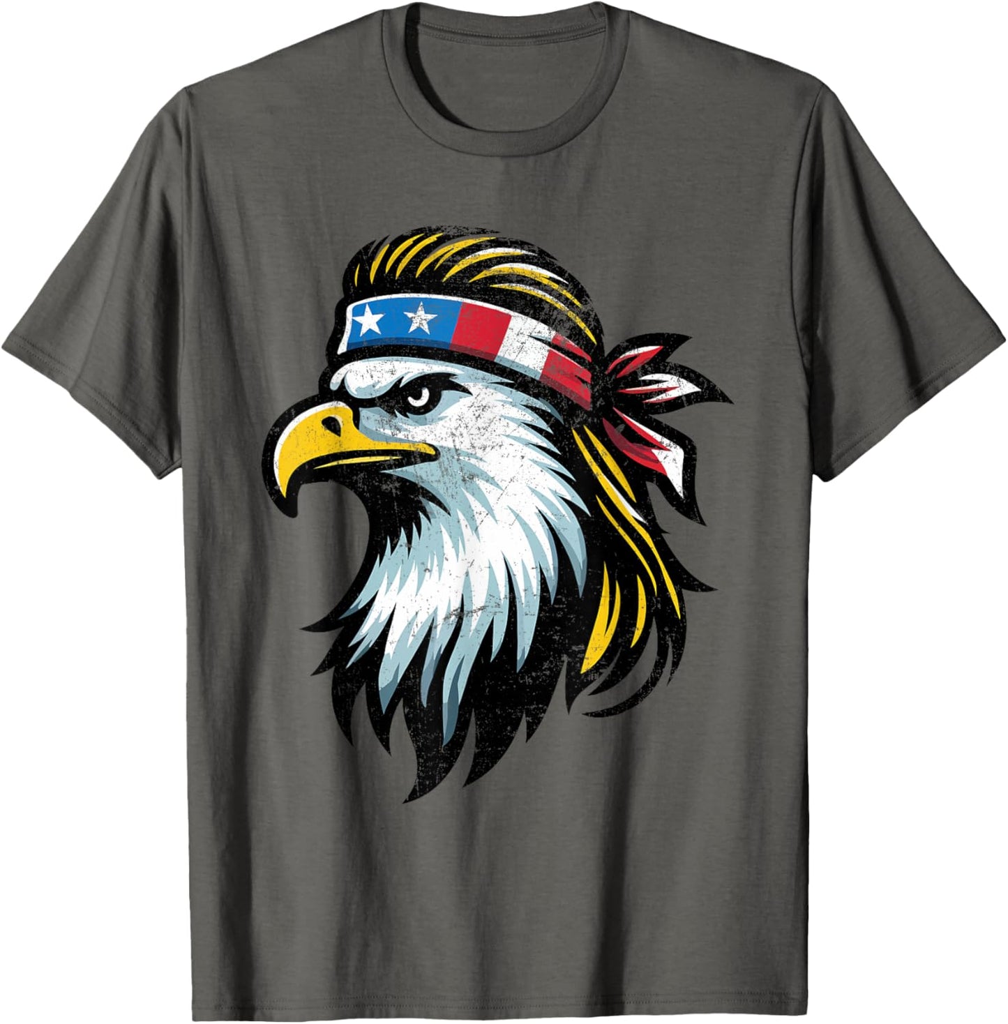 Patriotic USA Eagle Mullet American Flag - 4th of July T-Shirt