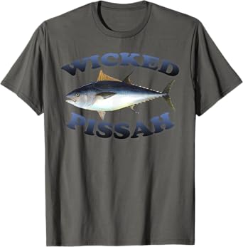 Wicked Pissah Bluefin Tuna Fish Illustration Fishing Angler T-Shirt