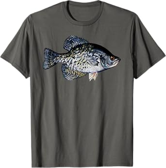 Black Crappie Fish Shirt, Lucky Crappie Fishing T-Shirt Gift T-Shirt