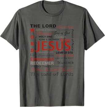 Vintage Names Of God Jesus Christ Bible Verse Christian T-Shirt