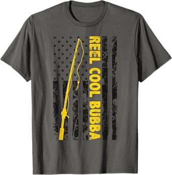 Reel cool Bubba Fishing American Flag Gift Fisherman Bubba T-Shirt