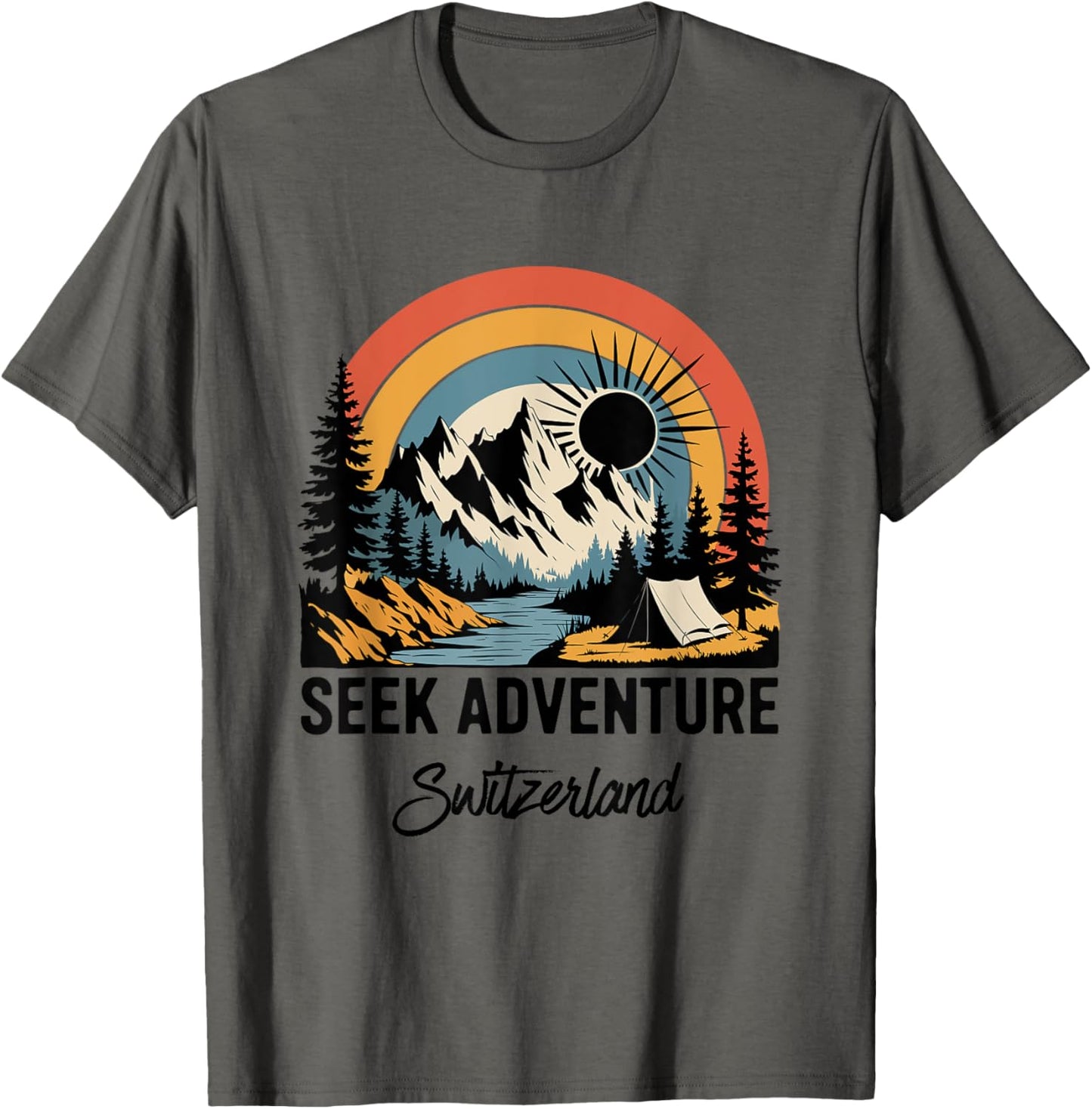Seek Adventure Outdoor Switzerland Vacation T-Shirt