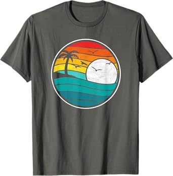Retro Eighties Beach & Surf Graphic 80's Vibe Graphic T-Shirt for Men Women Girls Kids