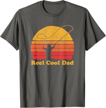 Reel Cool Dad Vintage Fly Fishing Retro Distressed T-Shirt T-Shirt