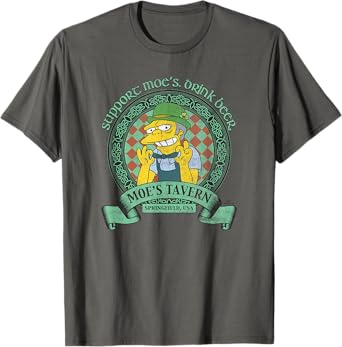 The Simpsons St. Patrick's Day Support Moe's, Drink Beer T-Shirt